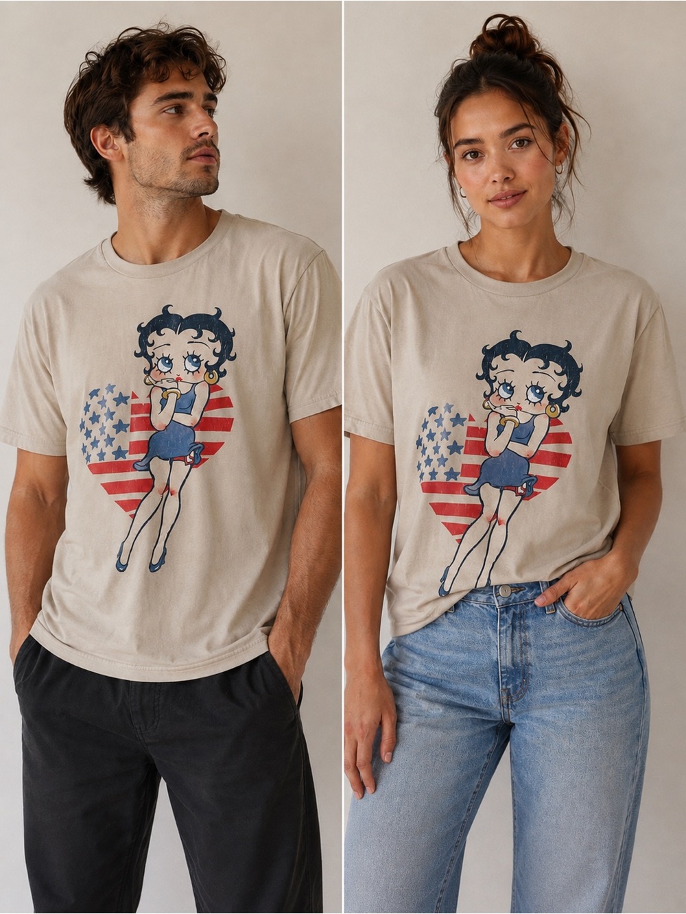 🌙✨ Betty Boop Graphic T-Shirt Men’s M Unisex Retro Tee